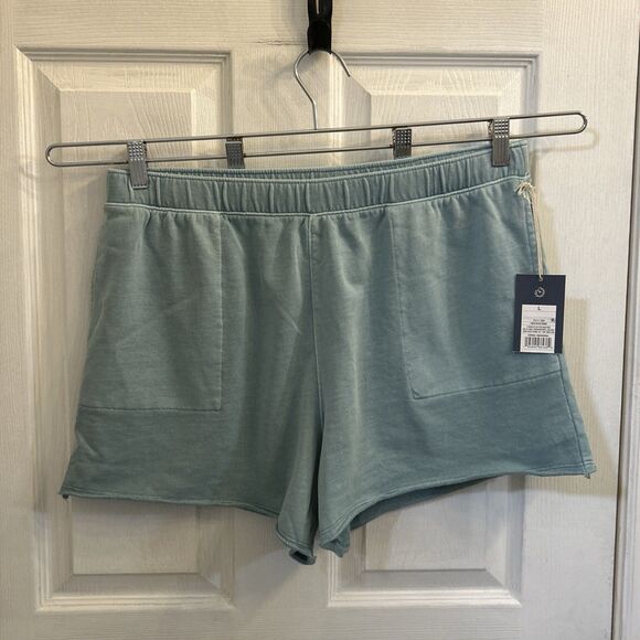 NWT Universal Thread Womens Aqua Blue Sweat Shorts Size Large Drawstring Pockets - Picture 1 of 16